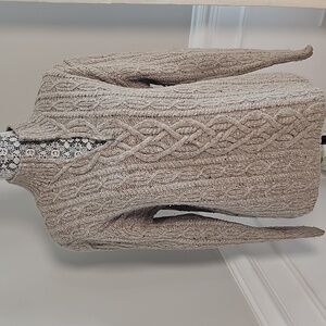 Ralph Lauren Oatmeal Cable Knit Wool Sweater Size L Super Cozy!